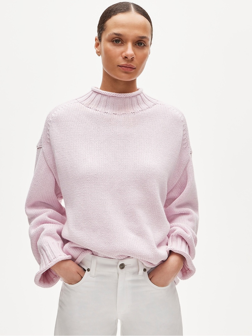 J crew iced pink 2025 Rollneck™ sweater